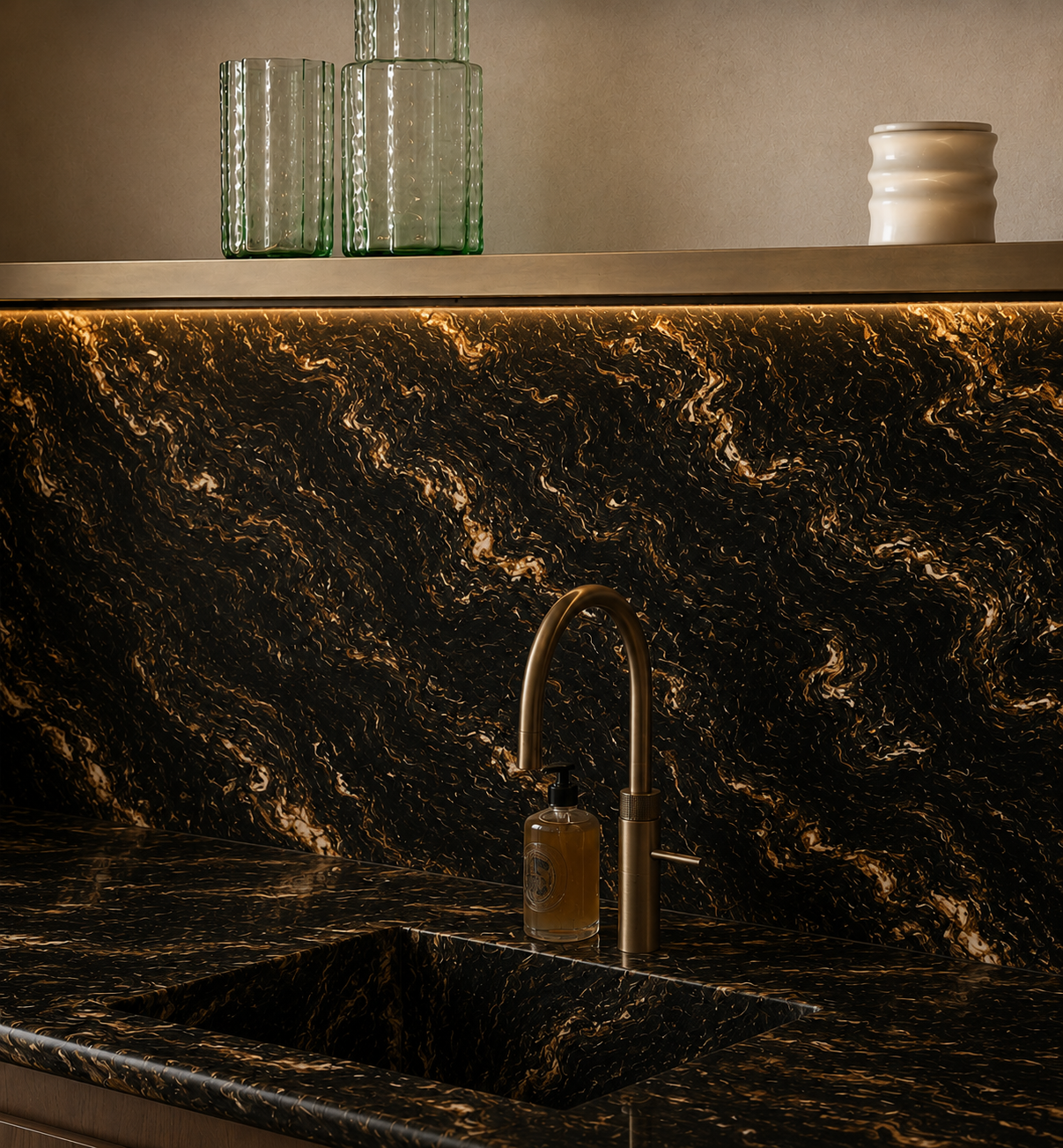 Granite feature surface application