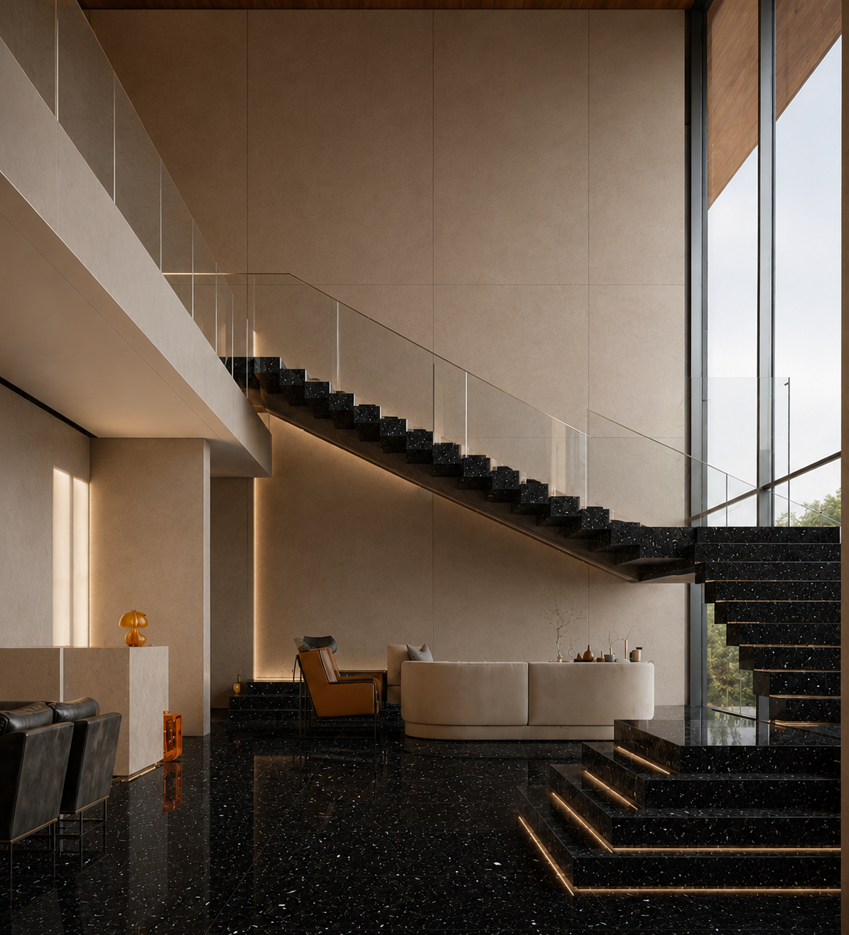 Granite staircase application