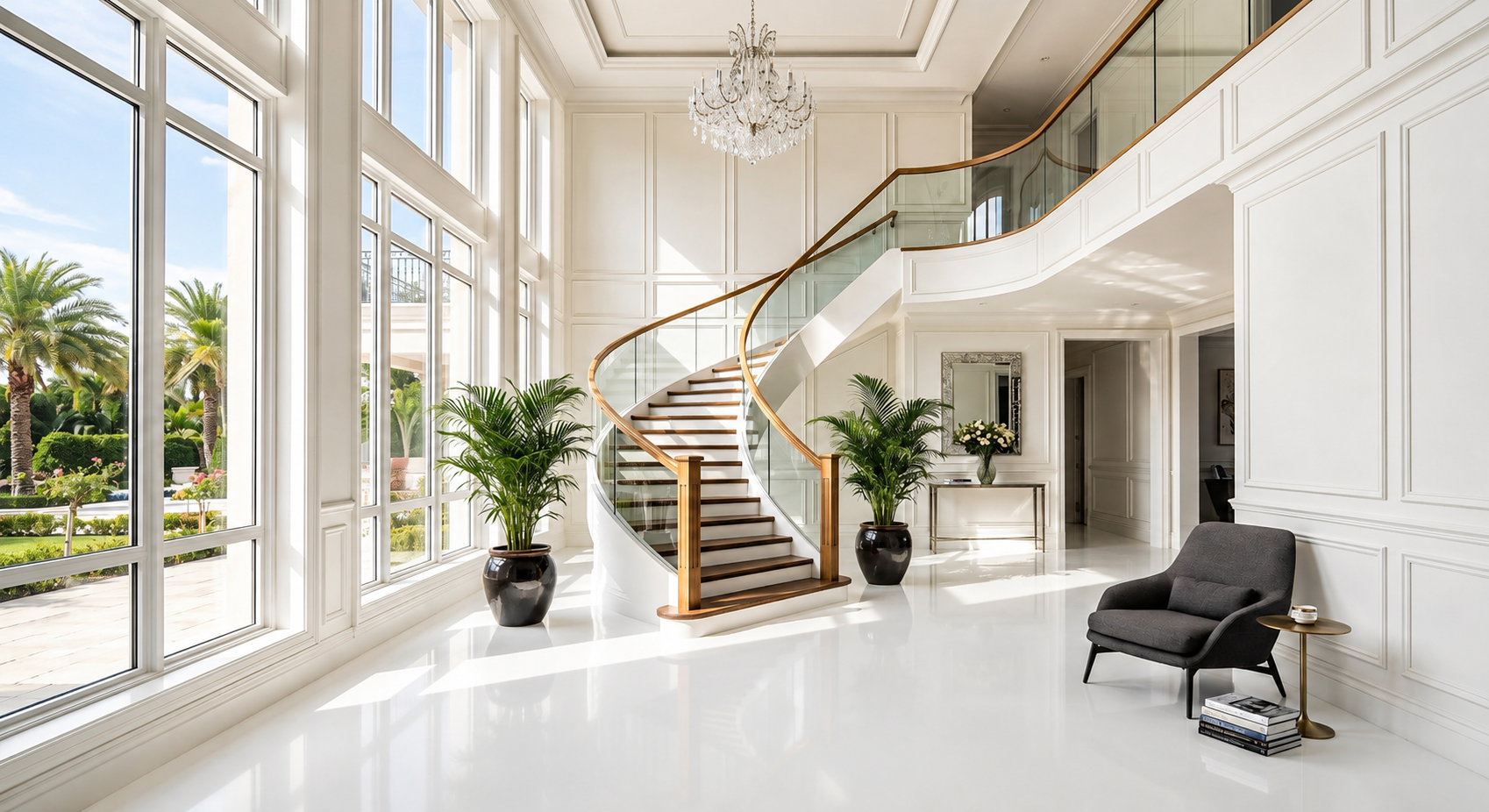 Curated luxury natural stone surfaces in modern architecture